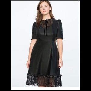 ELOQUII FAUX LEATHER DRESS